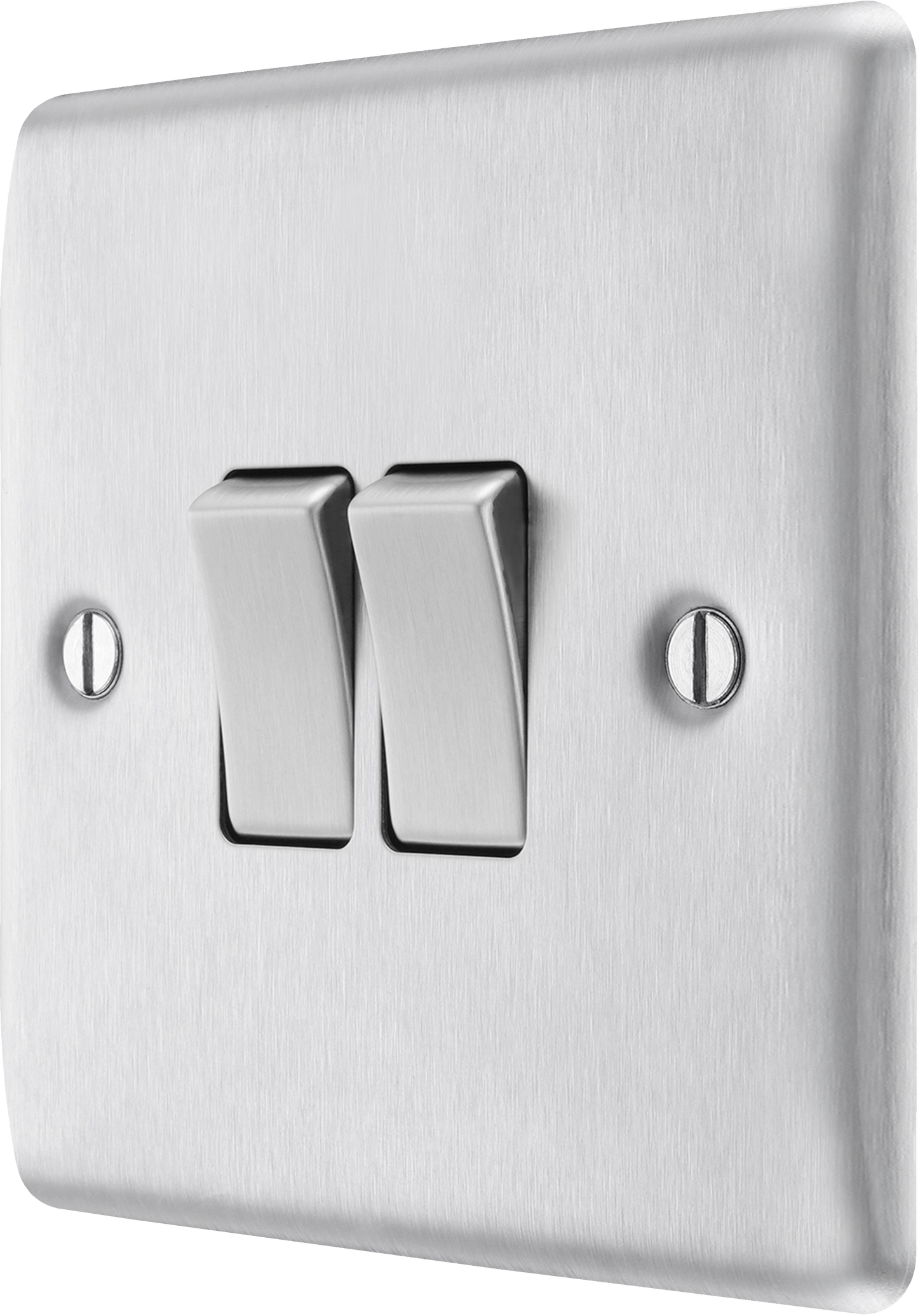 BG Nexus Metal Brushed Steel 16AX Light Switch