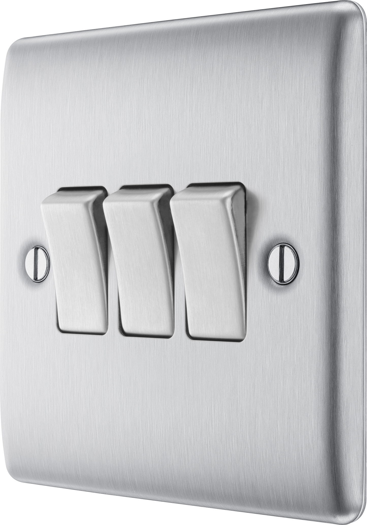 BG Nexus Metal Brushed Steel 16AX Light Switch