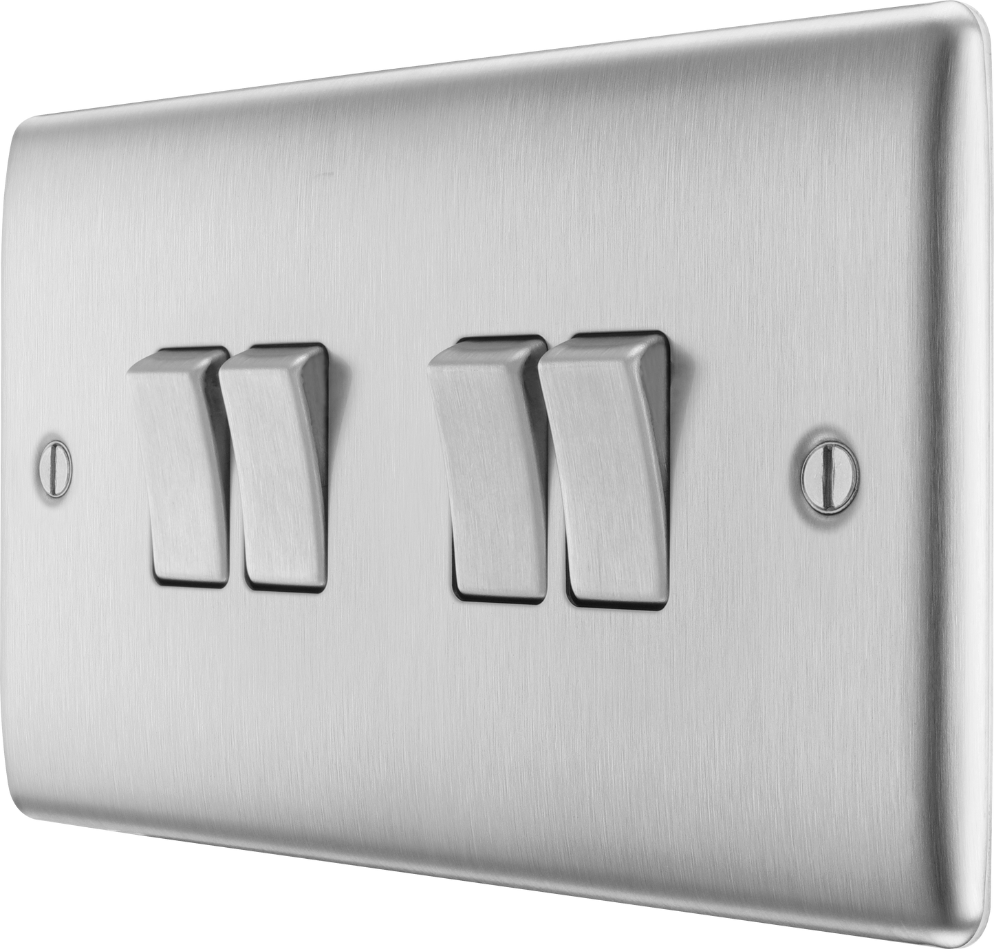 BG Nexus Metal Brushed Steel 16AX Light Switch