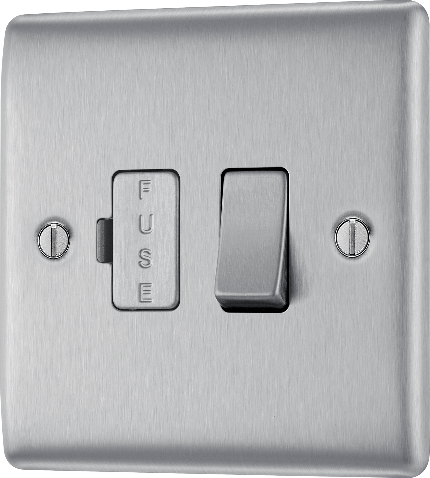 BG Nexus Metal Brushed Steel Fused Connection Unit
