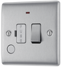 BG Nexus Metal Brushed Steel Fused Connection Unit