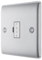 BG Nexus Metal Brushed Steel Fused Connection Unit