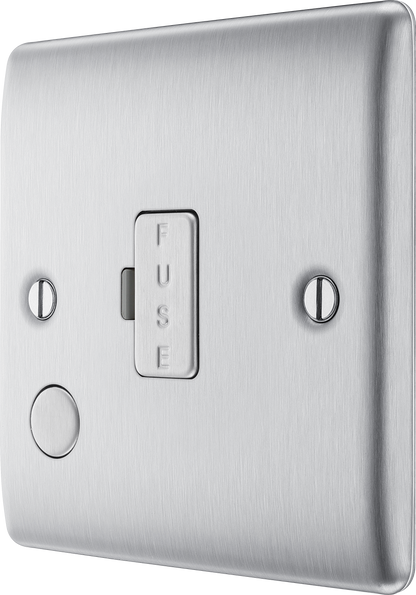 BG Nexus Metal Brushed Steel Fused Connection Unit