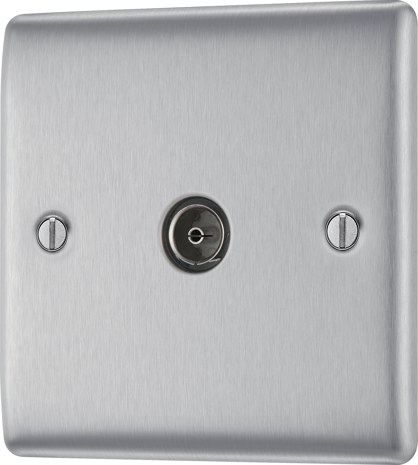 BG Nexus Metal Brushed Steel Co-Axial & Satellite Socket