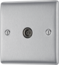 BG Nexus Metal Brushed Steel Co-Axial & Satellite Socket