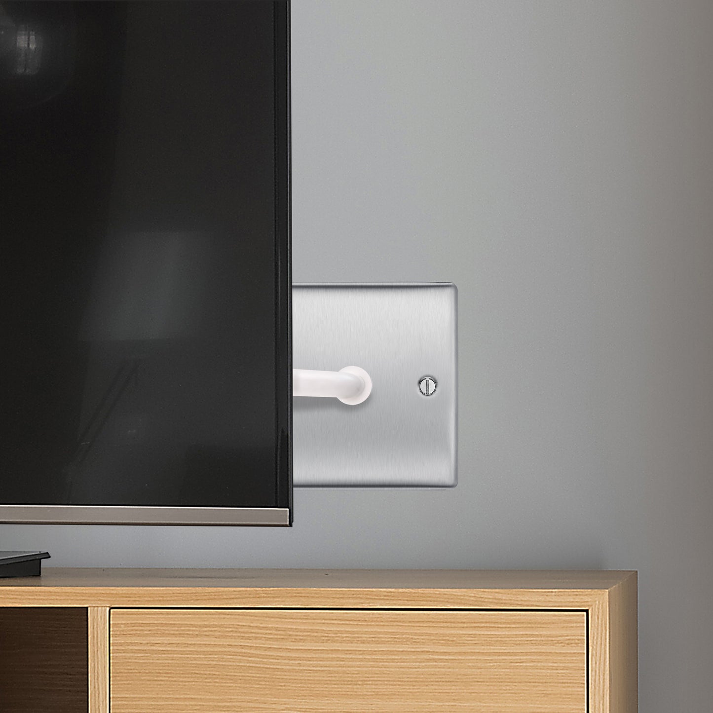 BG Nexus Metal Brushed Steel Co-Axial & Satellite Socket