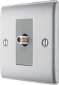 BG Nexus Metal Brushed Steel Co-Axial & Satellite Socket
