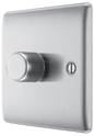 BG Nexus Metal Brushed Steel Dimmer Switch