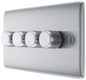 BG Nexus Metal Brushed Steel Dimmer Switch