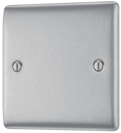 BG Nexus Metal Brushed Steel Blank Plate
