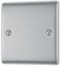 BG Nexus Metal Brushed Steel Blank Plate