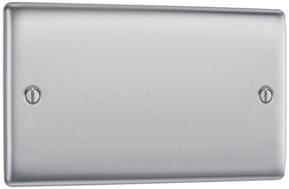 BG Nexus Metal Brushed Steel Blank Plate
