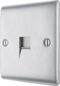 BG Nexus Metal Brushed Steel Telephone & Data Outlet