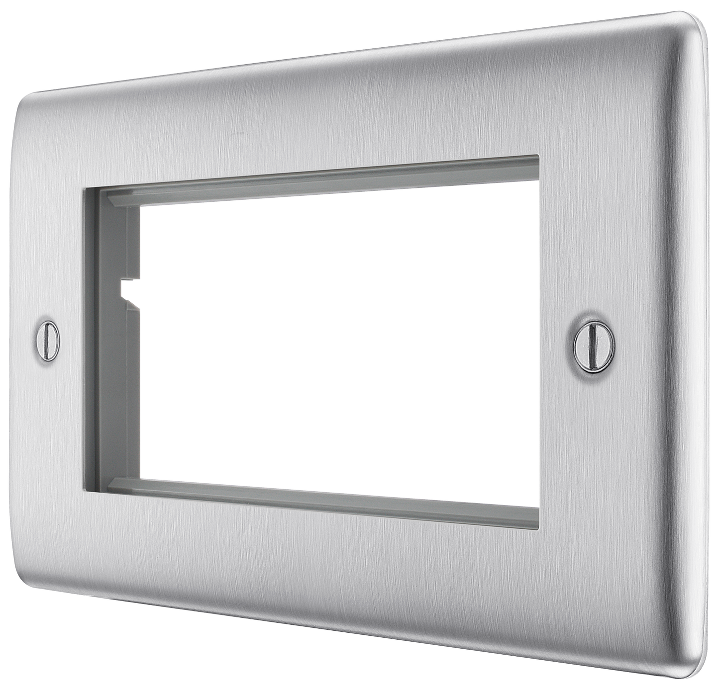 BG Nexus Metal Brushed Steel Euro Module Front Plate