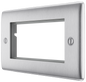 BG Nexus Metal Brushed Steel Euro Module Front Plate