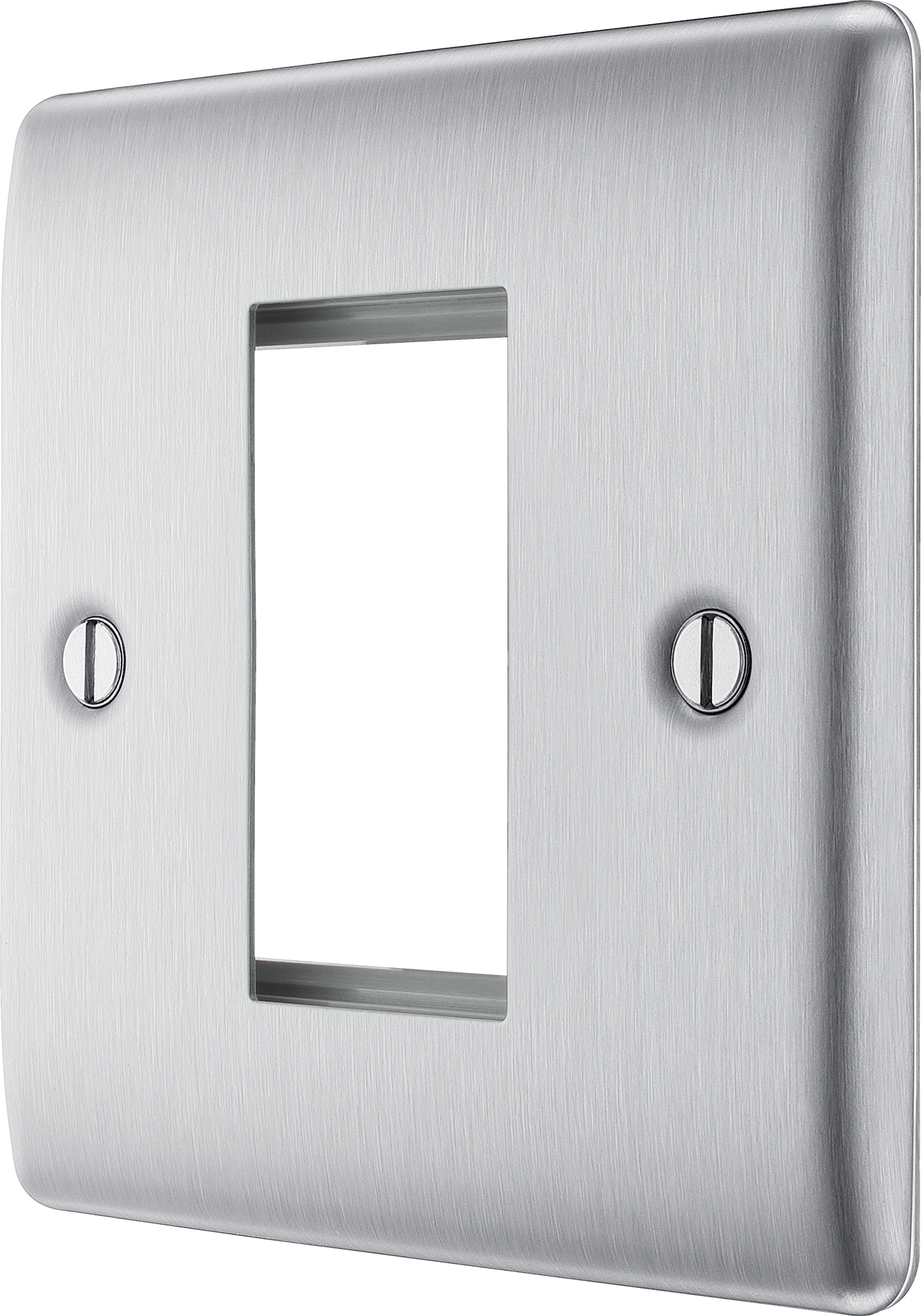 BG Nexus Metal Brushed Steel Euro Module Front Plate