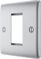 BG Nexus Metal Brushed Steel Euro Module Front Plate
