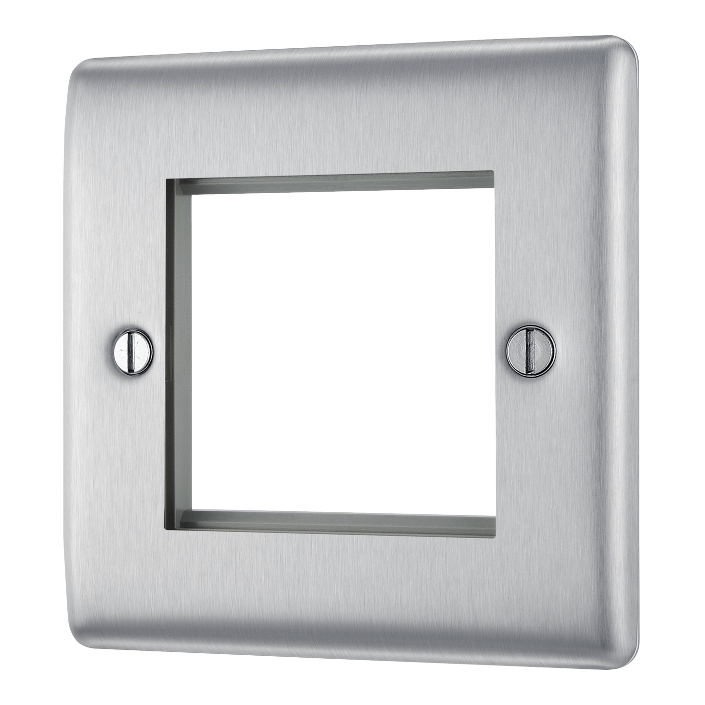 BG Nexus Metal Brushed Steel Euro Module Front Plate