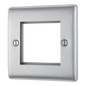 BG Nexus Metal Brushed Steel Euro Module Front Plate