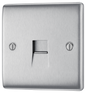 BG Nexus Metal Brushed Steel Telephone & Data Outlet
