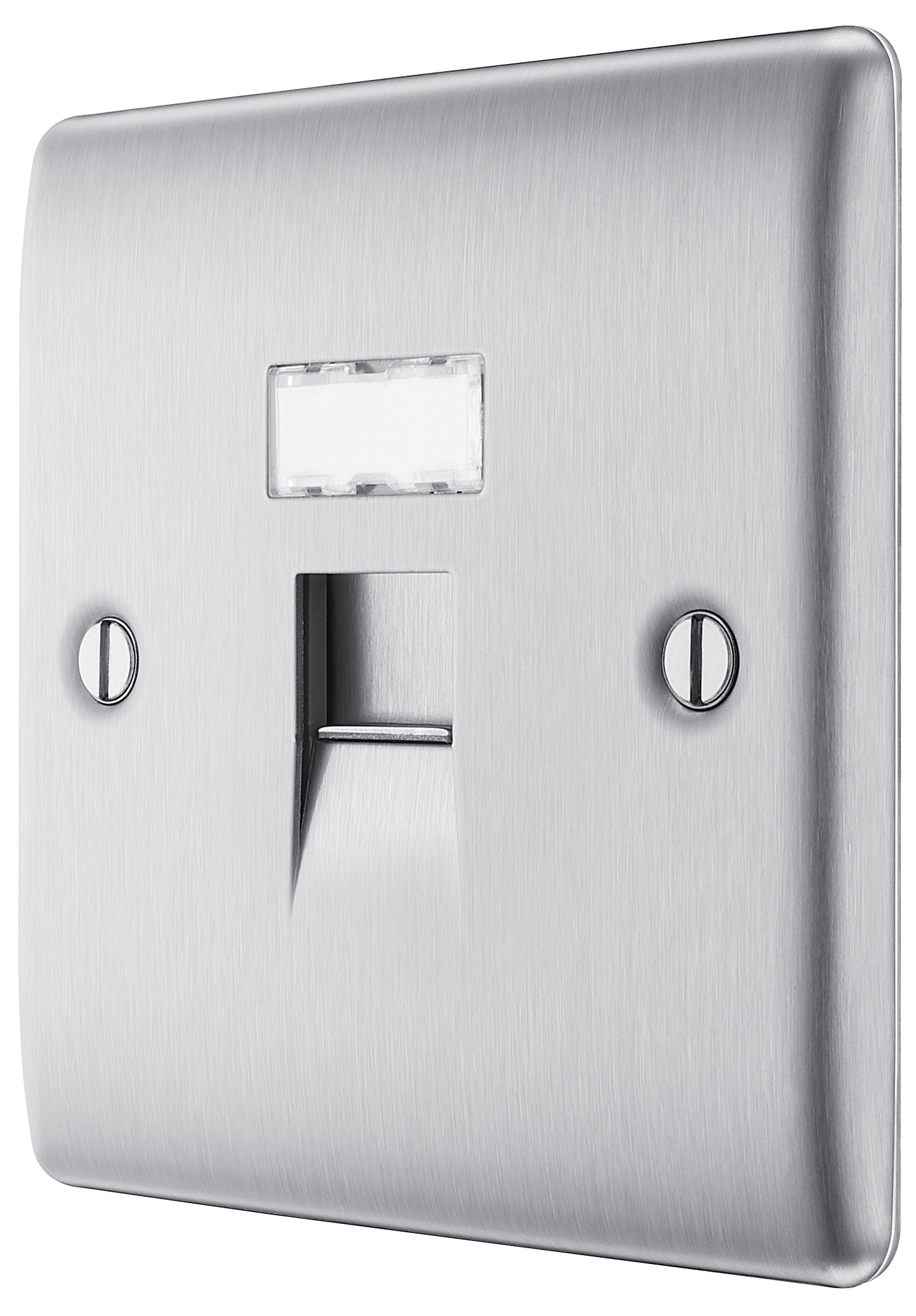 BG Nexus Metal Brushed Steel Telephone & Data Outlet