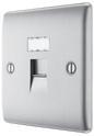 BG Nexus Metal Brushed Steel Telephone & Data Outlet