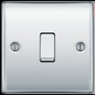 BG Nexus Metal Polished Chrome 16Ax 4 Gang Light Switch – British General