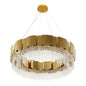 Octagon Crystal Gold Metal Chandelier