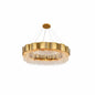 Octagon Crystal Gold Metal Chandelier