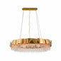 Octagon Crystal Gold Metal Chandelier