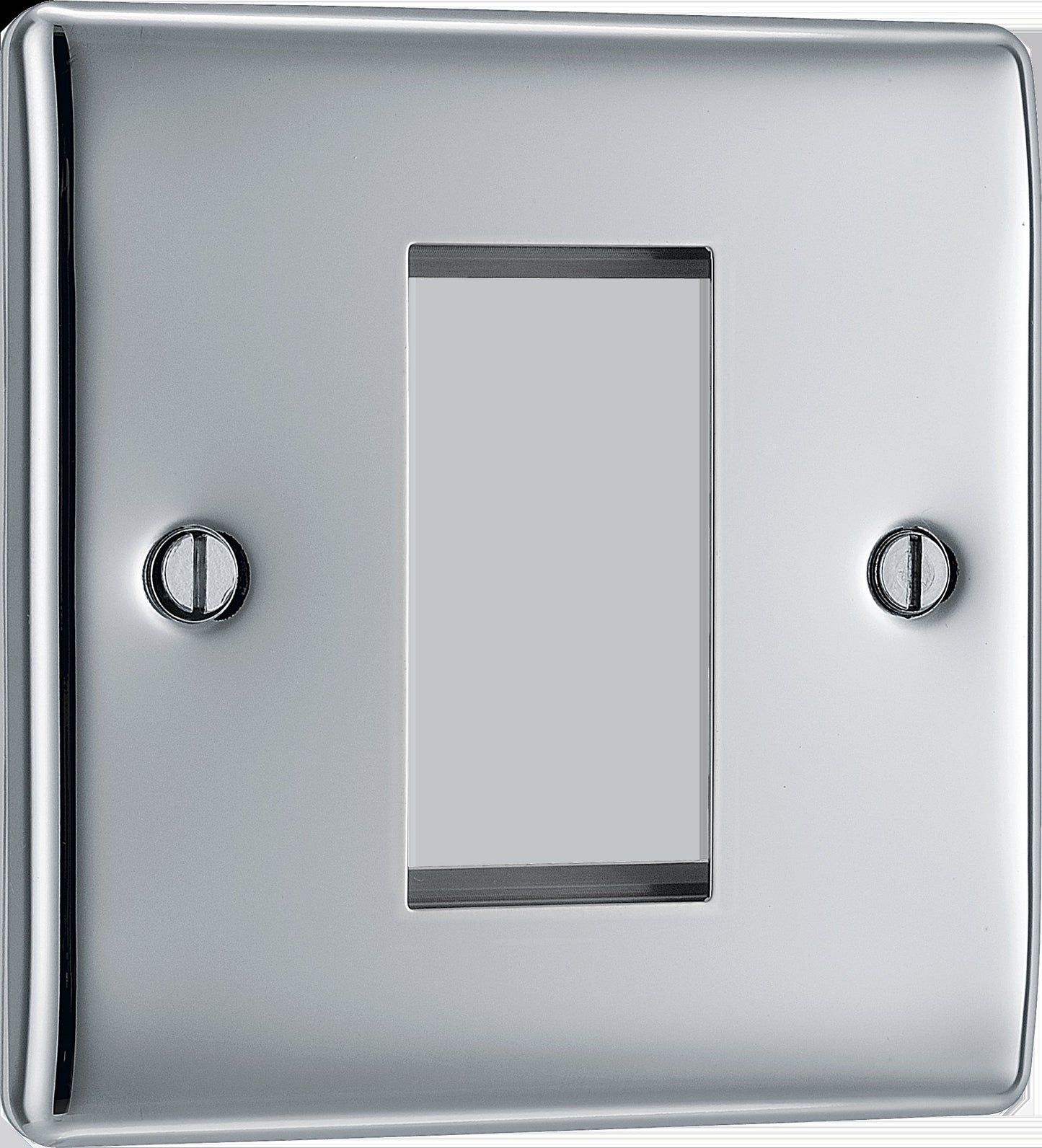 BG Nexus Metal Polished Chrome Euro Module Front Plate