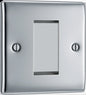 BG Nexus Metal Polished Chrome Euro Module Front Plate