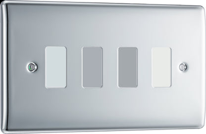 BG Nexus Metal Polished Chrome Grid Front Plate