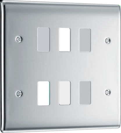 BG Nexus Metal Polished Chrome Grid Front Plate