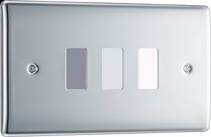 BG Nexus Metal Polished Chrome Grid Front Plate