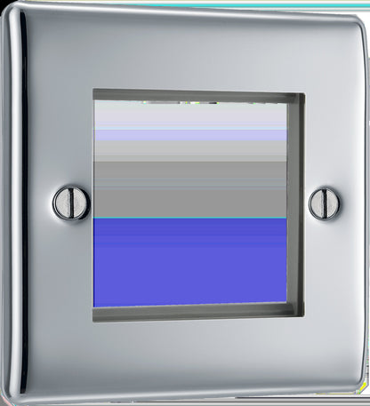 BG Nexus Metal Polished Chrome Euro Module Front Plate