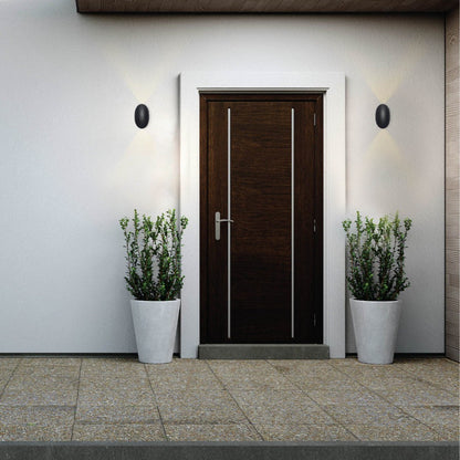 Black Ellipse Up/Down LED Wall Light