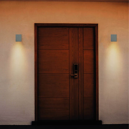 Cuboid Wall Lamp IP44 GU10 Grey