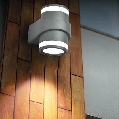 LED Diecast Aluminium One Direction Wall Lamp 7W 14W 4000K Cool White IP54 Grey