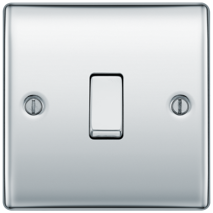 BG Nexus Metal Polished Chrome 16Ax Light Switch