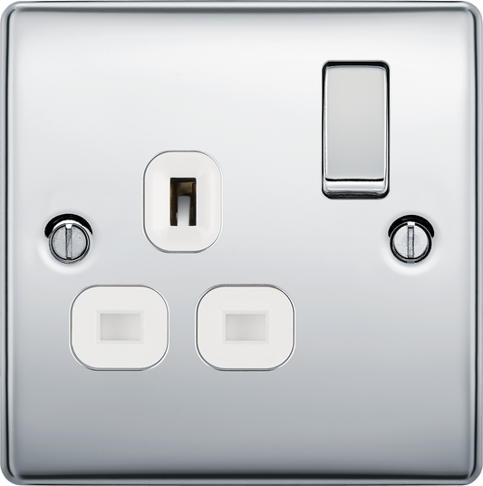 BG Nexus Metal Polished Chrome 13A Switched Socket