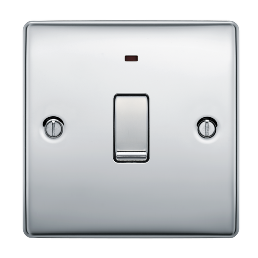BG Nexus Metal Polished Chrome 20A Double Pole Switch