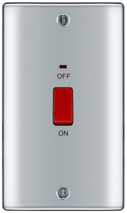 BG Nexus Metal Polished Chrome 45A Double Pole Switch