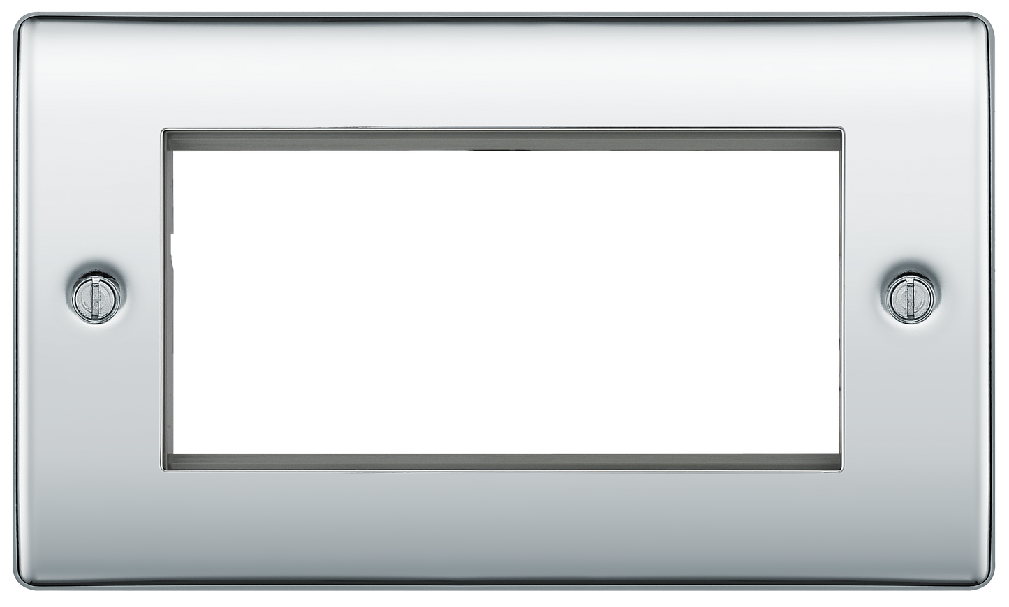 BG Nexus Metal Polished Chrome Euro Module Front Plate