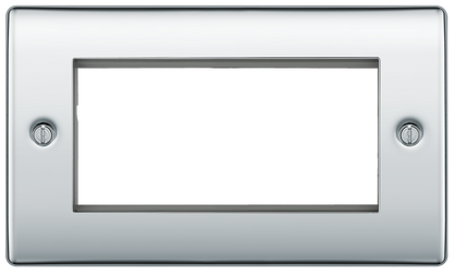 BG Nexus Metal Polished Chrome Euro Module Front Plate