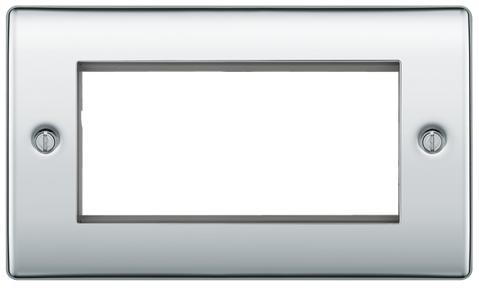 BG Nexus Metal Polished Chrome Euro Module Front Plate