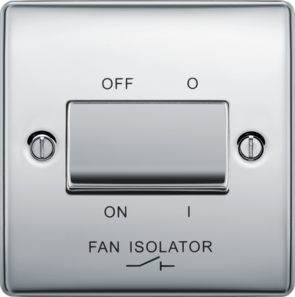 BG Nexus Metal Polished Chrome Fan Isolator