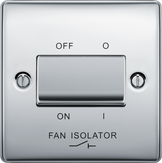 BG Nexus Metal Polished Chrome Fan Isolator