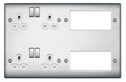 BG Nexus Metal Polished Chrome Combination Plate