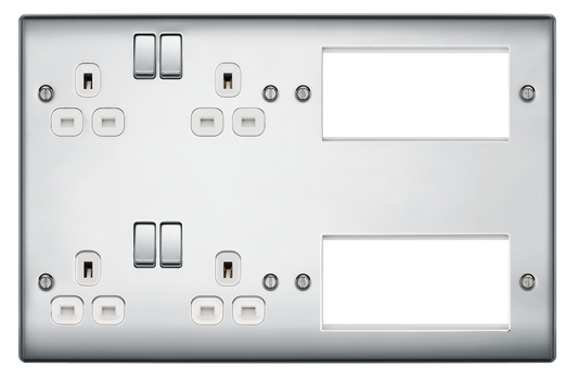 BG Nexus Metal Polished Chrome Combination Plate